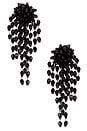 view 1 of 3 Clip Earrings in Black & Silver