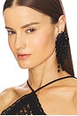 view 3 of 3 Clip Earrings in Black & Silver