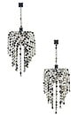 view 1 of 3 FAYE FRINGE イヤリング in Black & Silver