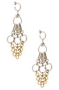 view 1 of 3 Awar Long Earrings in Silver & Dore