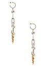 view 2 of 3 Awar Long Earrings in Silver & Dore