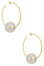 view 1 of 3 Elina Large Hoop Earrings in Dore & Silver