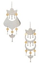view 1 of 3 Asymmetric Earrings in Silver & Dore