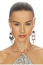 view 3 of 3 Asymmetric Earrings in Silver & Dore