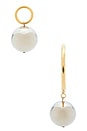 view 3 of 4 Asymmetric Earrings in Dore & Silver