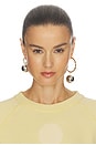 view 4 of 4 Asymmetric Earrings in Dore & Silver