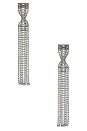 view 1 of 2 Long Earrings in Transparent & Silver