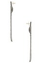 view 2 of 2 Long Earrings in Transparent & Silver