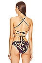 view 3 of 4 Solange Bikini Top in Ochre & Black