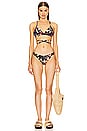 view 4 of 4 Solange Bikini Top in Ochre & Black