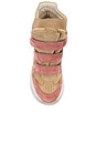 view 4 of 6 Balskee Sneaker Wedge in Light Beige & Pink