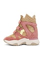 view 5 of 6 Balskee Sneaker Wedge in Light Beige & Pink