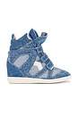 view 1 of 6 Bekett Sneaker Wedge in Light Blue