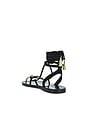 view 3 of 5 Azzi Sandal in Black & Gold