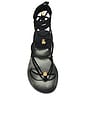 view 4 of 5 Azzi Sandal in Black & Gold