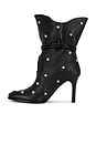 view 5 of 5 Lolya Studded Ruffle Boot in Black & Silver