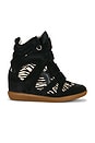 view 1 of 9 Bekett Ring Sneaker in Black & Zebra