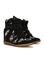 view 2 of 9 Bekett Ring Sneaker in Black & Zebra