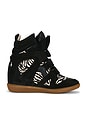 view 4 of 9 Bekett Ring Sneaker in Black & Zebra