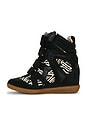 view 7 of 9 Bekett Ring Sneaker in Black & Zebra