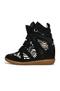 view 8 of 9 Bekett Ring Sneaker in Black & Zebra