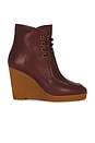 view 1 of 5 Cylia Wedge Boot in Dark Brown
