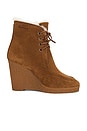 view 1 of 5 Cylia Shearling Wedge Boot in Cognac