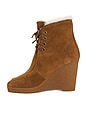 view 6 of 5 Cylia Shearling Wedge Boot in Cognac