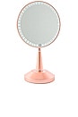 view 1 of 2 Bijou LED Hand Mirror with Charging Stand in Rose Gold
