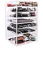 view 1 of 2 Diamond Collection 7-Tier Makeup Organizer in Clear