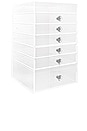 view 2 of 2 Diamond Collection 7-Tier Makeup Organizer in Clear