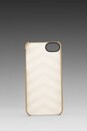 view 3 of 3 Snap Case for iPhone 5 in Gold Chrome/Cream Chevron in Gold Chrome &Cream Chevron