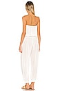 view 3 of 3 Seychelle Strapless Pleated Jumpsuit in Bone