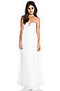 view 2 of 5 Flamingo Smocked Bandeau Lined Maxi Dress in White