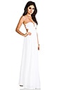 view 3 of 5 Flamingo Smocked Bandeau Lined Maxi Dress in White