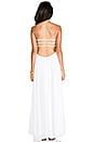 view 4 of 5 Flamingo Smocked Bandeau Lined Maxi Dress in White