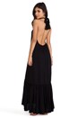 view 1 of 5 Denver Rayon Chiffon Halter Dress With Flounce Detail in Black