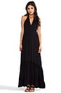 view 2 of 5 Denver Rayon Chiffon Halter Dress With Flounce Detail in Black