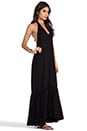 view 3 of 5 Denver Rayon Chiffon Halter Dress With Flounce Detail in Black