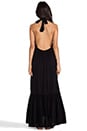 view 4 of 5 Denver Rayon Chiffon Halter Dress With Flounce Detail in Black