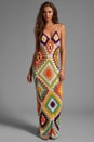 view 2 of 6 Syra Crochet Maxi Dress in Gold Mix