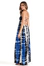 view 1 of 5 Flamingo Smock Bandeau Maxi Dress in Static Blue