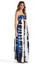 view 3 of 5 Flamingo Smock Bandeau Maxi Dress in Static Blue