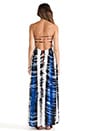 view 4 of 5 Flamingo Smock Bandeau Maxi Dress in Static Blue
