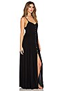 view 2 of 3 Uma Pleat & Button Maxi Dress in Black