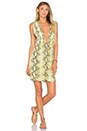 view 2 of 3 Stellar Deep V Dress in Citrus Python