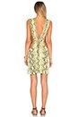 view 3 of 3 Stellar Deep V Dress in Citrus Python