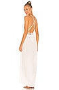 view 3 of 3 River Solid Triangle Plunge Dress in Ivory
