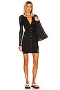 view 1 of 4 Lenny Solid Henley Button Front Mini Dress in Black