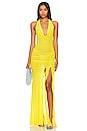 view 1 of 4 JLo Mesh Halter Gown in Limoncello